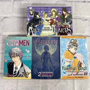 Manga 4 Book Lot Alice in the Country of Hearts Otomen Claymore Fushigi Yugi EUC